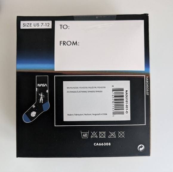 You Are My Universe & NASA Crew Socks Bundle UNISEX 7-12 Astronaut Space NIB - Picture 12 of 13